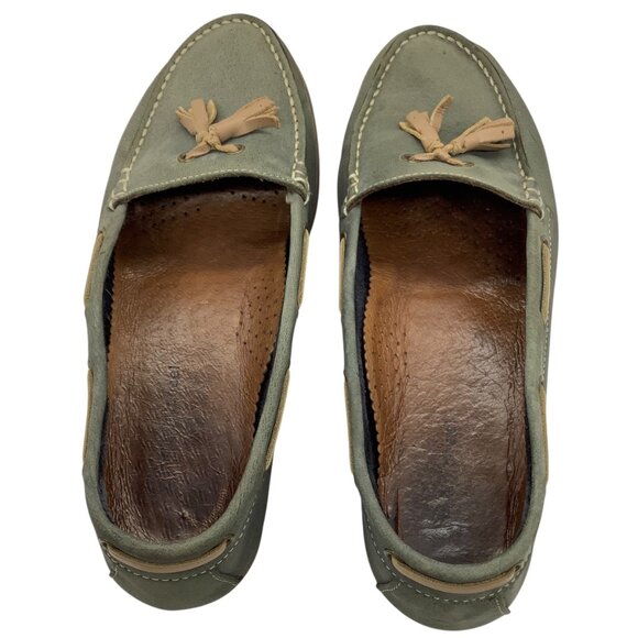 Eric Michael Green Leather Tassel Loafers Women EU 40 Comfy Casual Slip-On Shoe - Picture 4 of 5